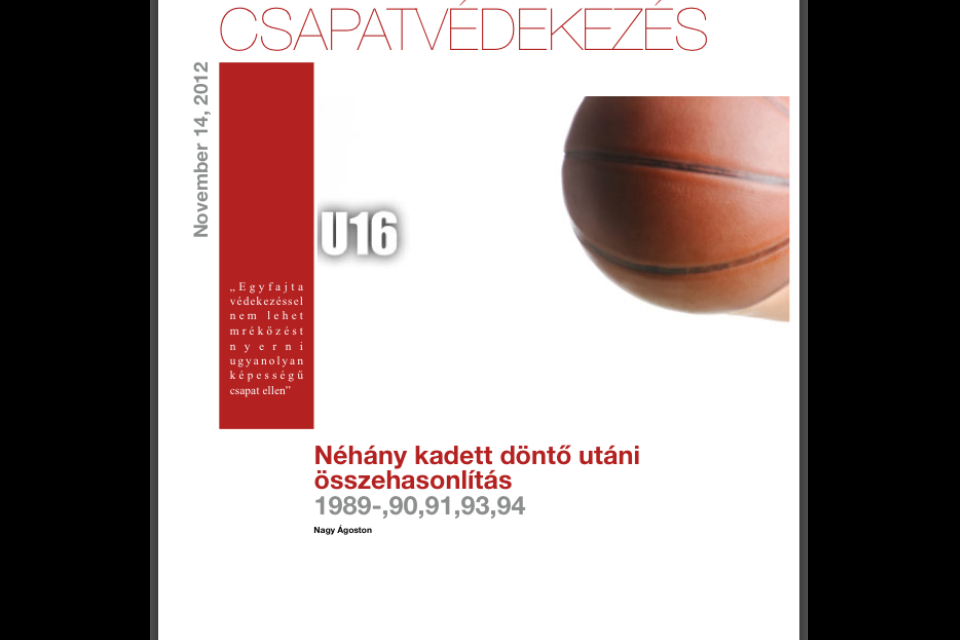 Csapatvédekezés a kadett korosztályban