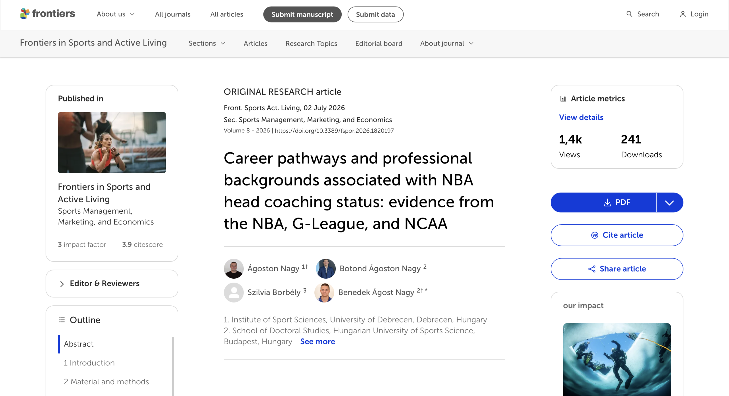 New Publication: What Career Paths Lead to an NBA Head Coaching Position?